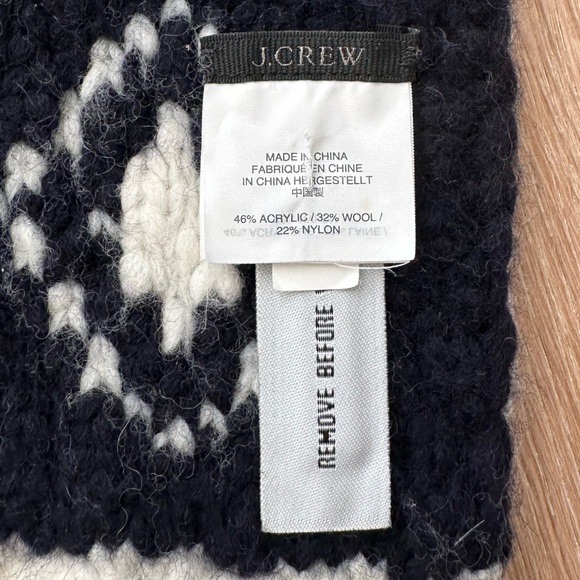 J Crew Wool Fair Isle Scarf - Picture 3 of 5